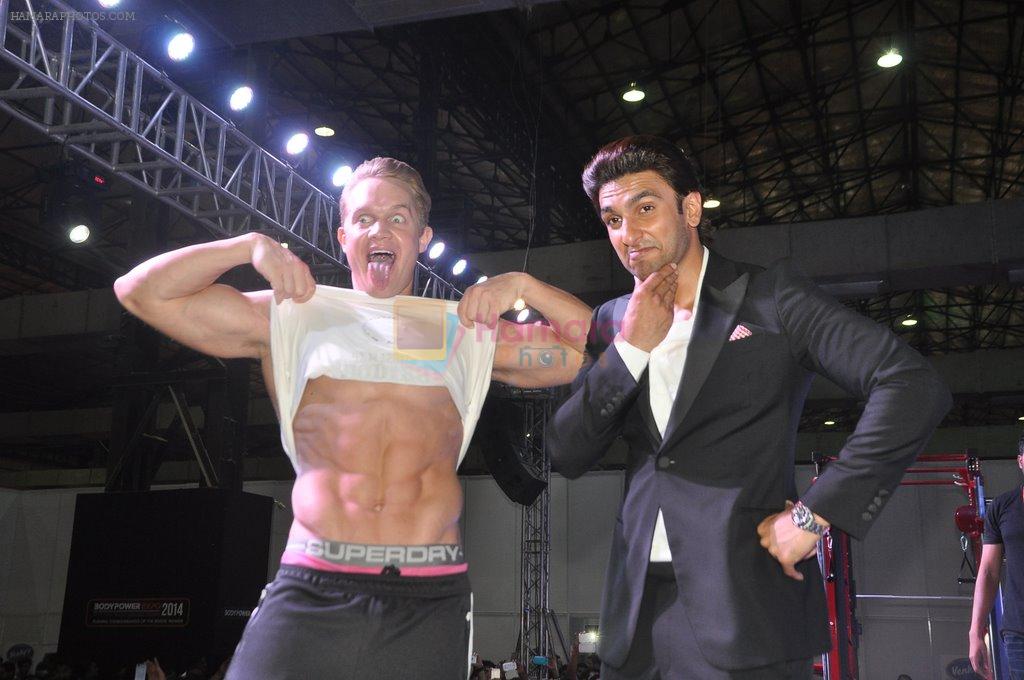 Ranveer Singh at UK Body Power Expo Fitness Exhibition 2014 in Mumbai on 29th March 2014