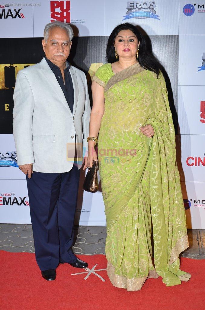 Ramesh Sippy, Kiran Juneja at the Premiere of the film Kochadaiiyaan in Mumbai on 30th March 2014
