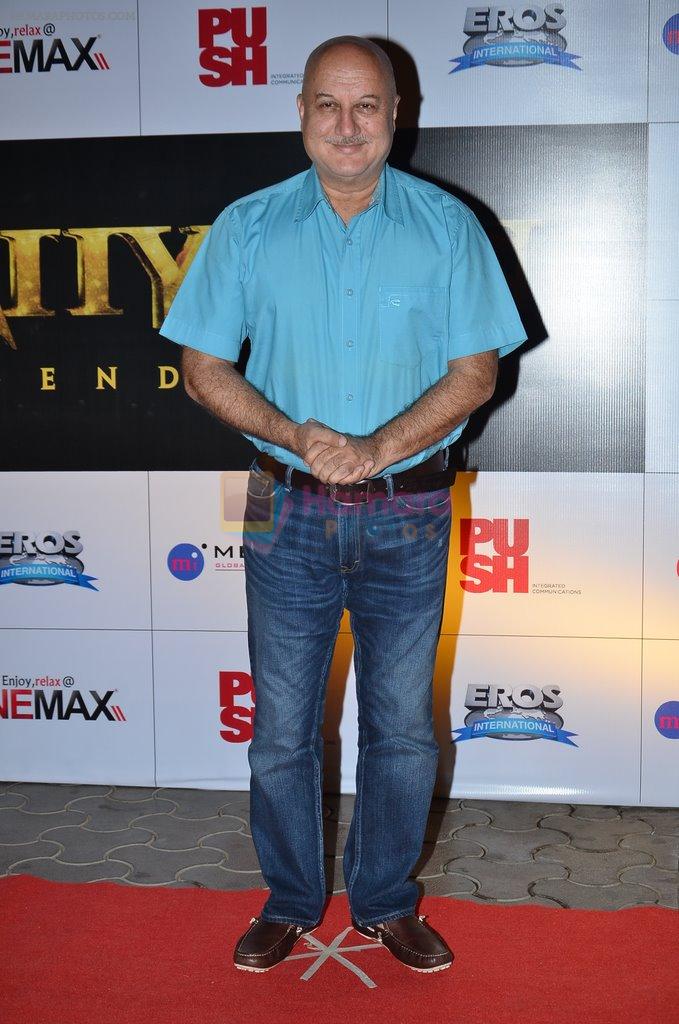 Anupam Kher at the Premiere of the film Kochadaiiyaan in Mumbai on 30th March 2014