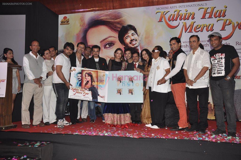 Sanjay Kapoor, Sonia Mann, Abhishek Sethiya, Kishori Shahane, Ravindra Jain at the launch of Kahin Hain Mera Pyar film in Novotel, Mumbai on 31st March 2014