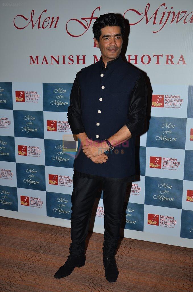 Manish Malhotra at the red carpet for Manish Malhotra Show Men for Mijwan in Mumbai on 1st April 2014