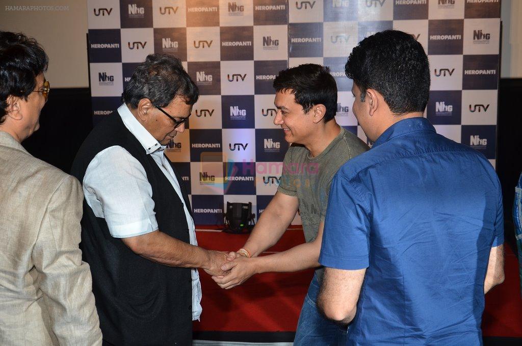 Aamir Khan, Subhash Ghai at Heropanti launch in Mumbai on 4th April 2014