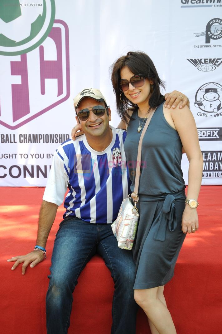 Amrita Raichand at soccer match in Mumbai on 6th April 2014