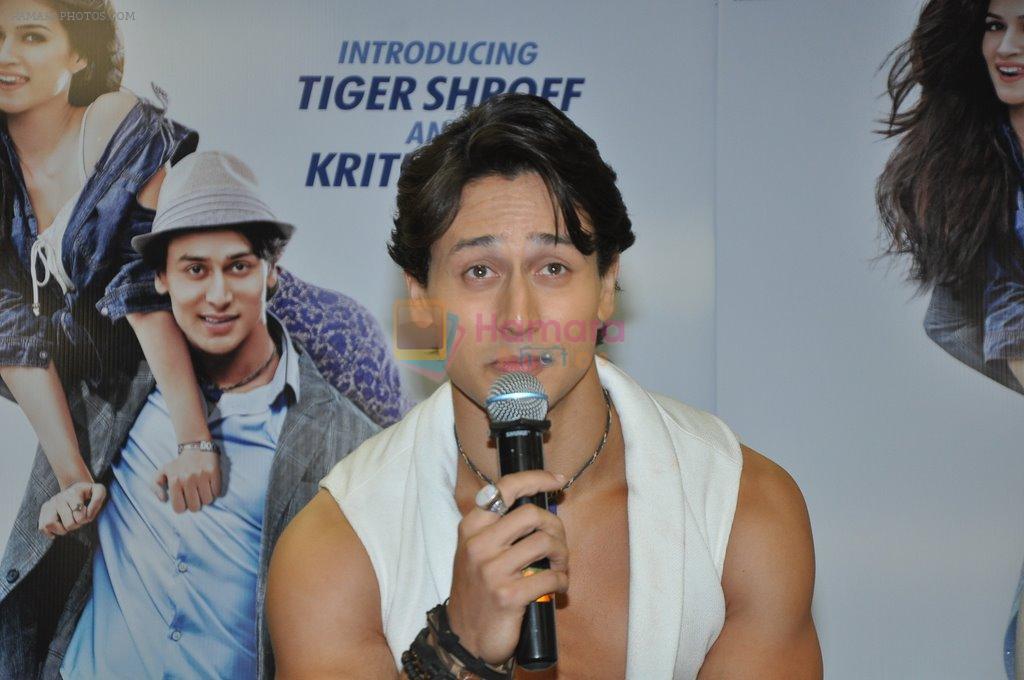 Tiger Shroff at Heropanti song launch in Andheri, Mumbai on 12th April 2014