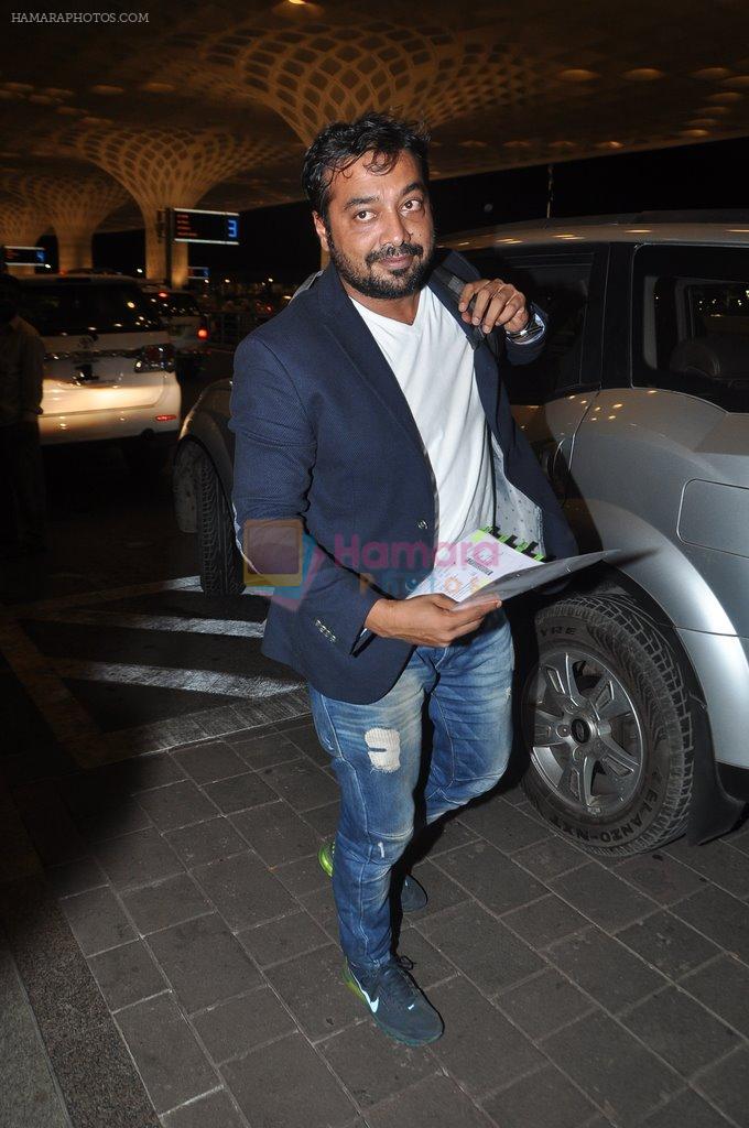 Anurag Kashyap at IIFA Day 4 departures in Mumbai Airport on 24th April 2014