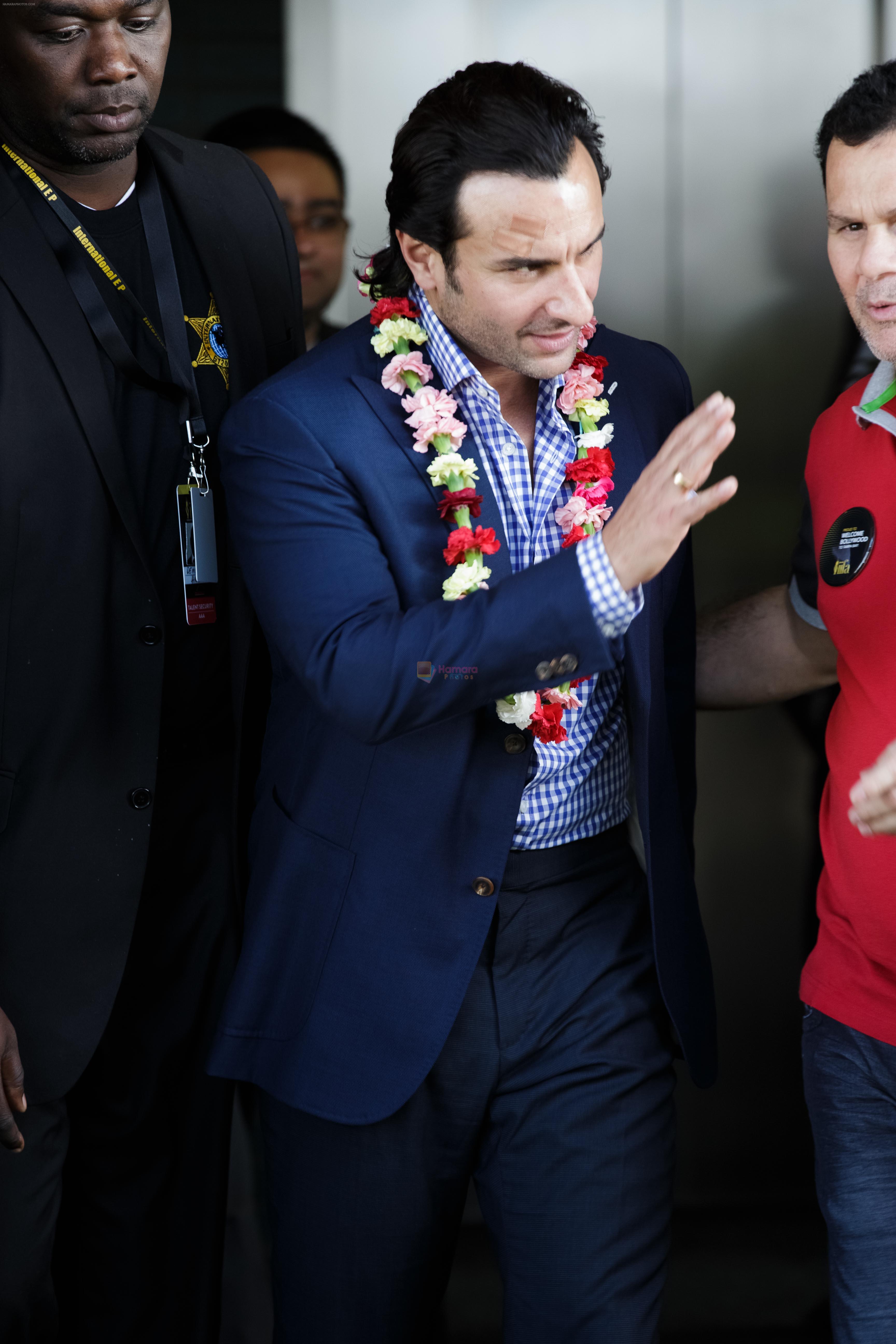 Saif Ali Khan arrives at Tampa International Airpot on 23rd April 2014 for IIFA