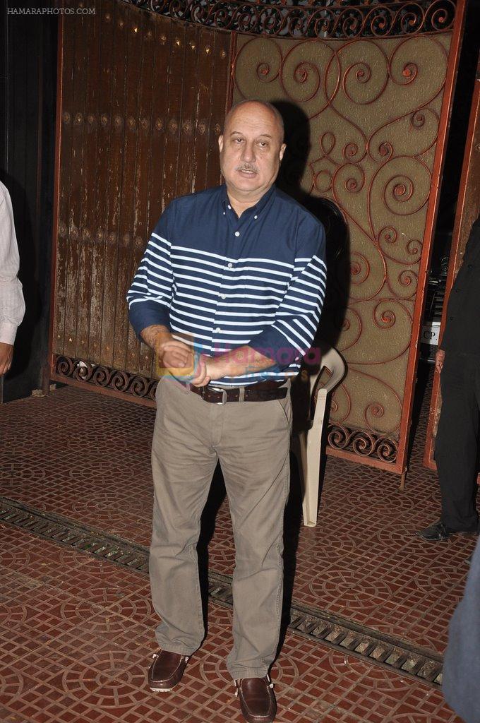 Anupam Kher visit Aditya Chopra's residence in Mumbai on 4th May 2014