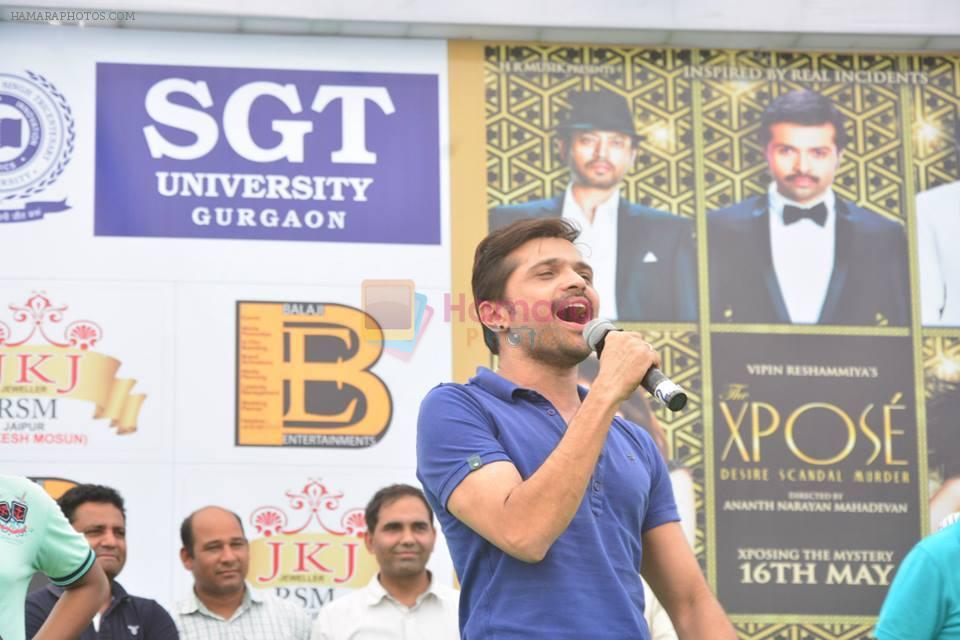 Himesh Reshammiya and Team of movie Xpose at SGT University Campus in Gurgaon on 8th May 2014