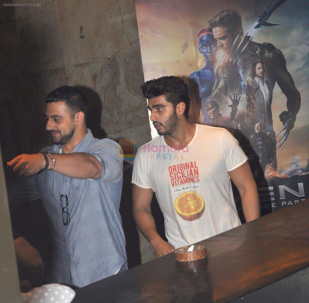 Arjun Kapoor snapped at X Men Screening in Lightbox, Mumbai on 16th May 2014