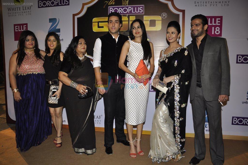 Kamya Punjabi at Gold Awards red carpet in Filmistan, Mumbai on 17th May 2014