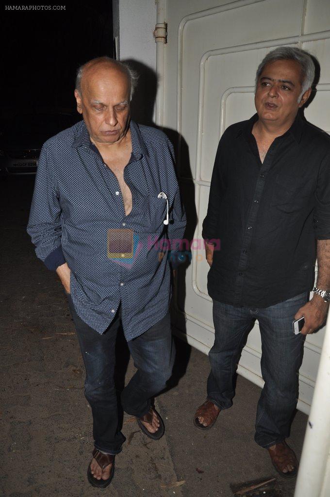 Mahesh Bhatt, Hansal Mehta at Citylights screening in Sunny Super Sound in Mumbai on 19th May 2014
