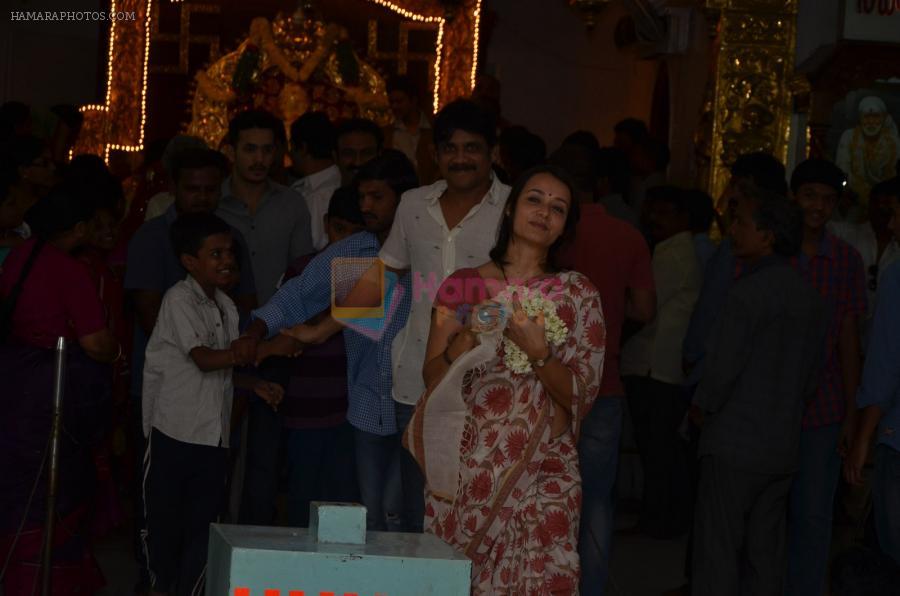 Akkineni Nagarjuna Family at sai baba Temple on 22nd May 2014