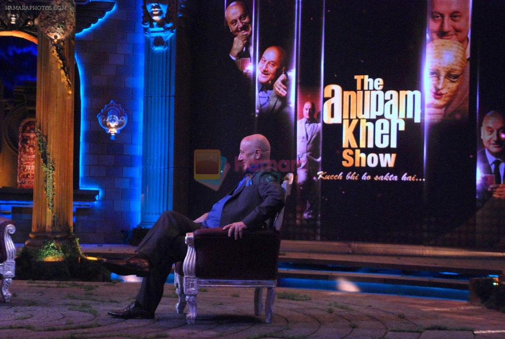 Anupam Kher on the sets of Sony's new show The Anupam Kher show in Yashraj, Mumbai on 28th May 2014