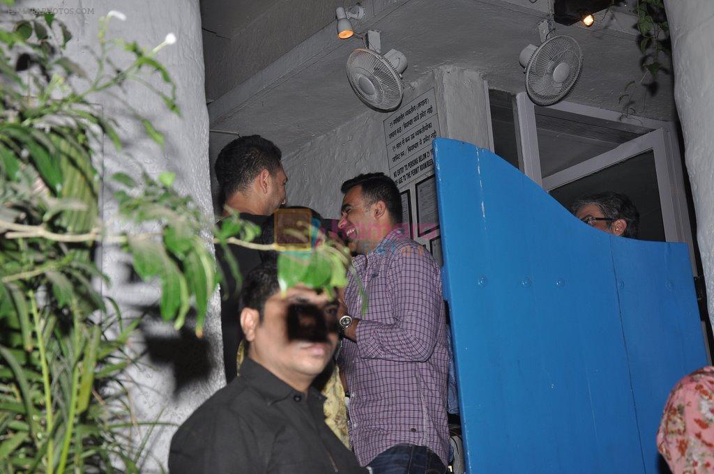 Yuvraj Singh, Zaheer Khan snapped outside Olive on 30th May 2014