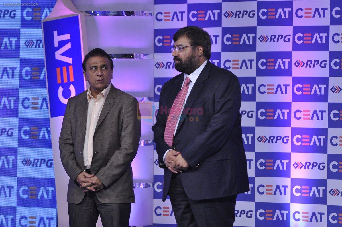 Sunil Gavaskar, Harsh Goenka  at Ceat Cricket rating awards in Trident, Mumbai on 2nd June 2014