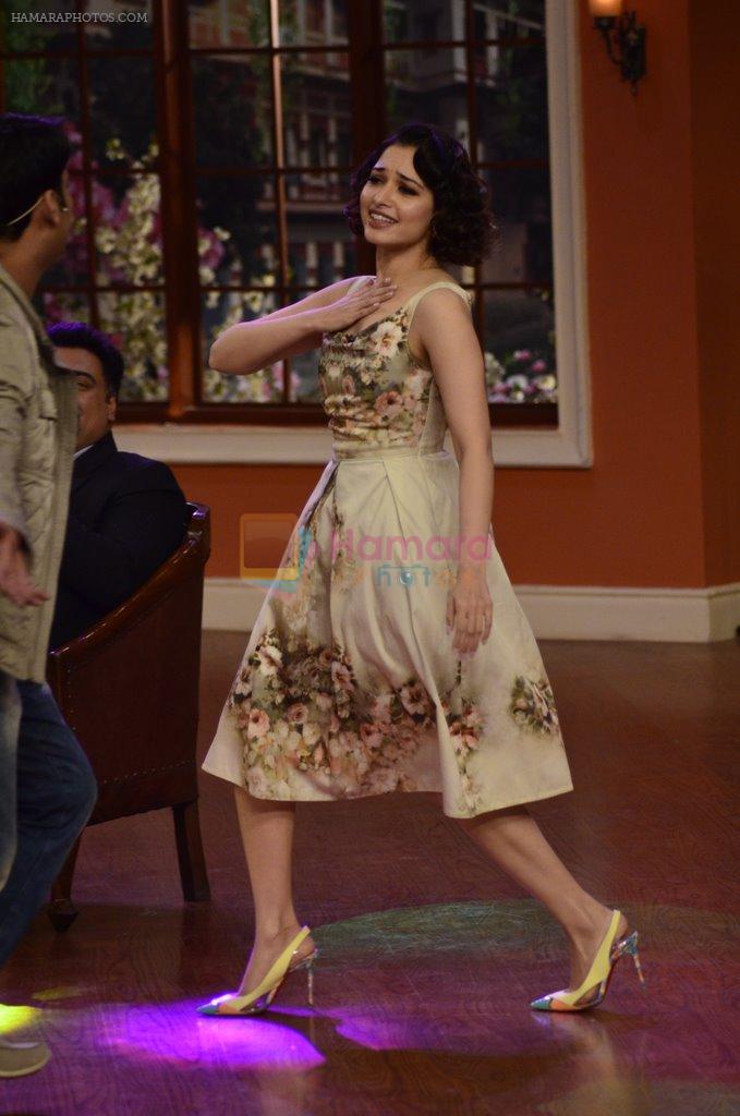 Tamannaah Bhatia at the Promotion of Humshakals on the sets of Comedy Nights with Kapil in Filmcity on 6th June 2014