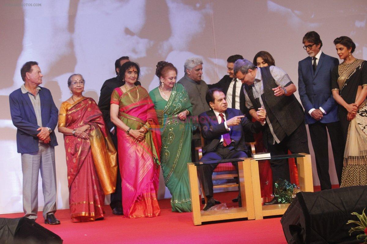 Dharmendra, Aamir Khan, Saira Banu, Dilip Kumar, Amitabh Bachchan, Madhuri at the Launch of Dilip Kumar's biography The Substance and The Shadow in Grand Hyatt, Mumbai on 9th June 20
