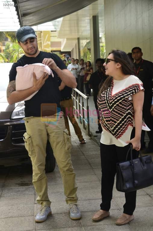 Imran Khan's baby discharged from hospital in Khar, Mumbai on 12th June 2014