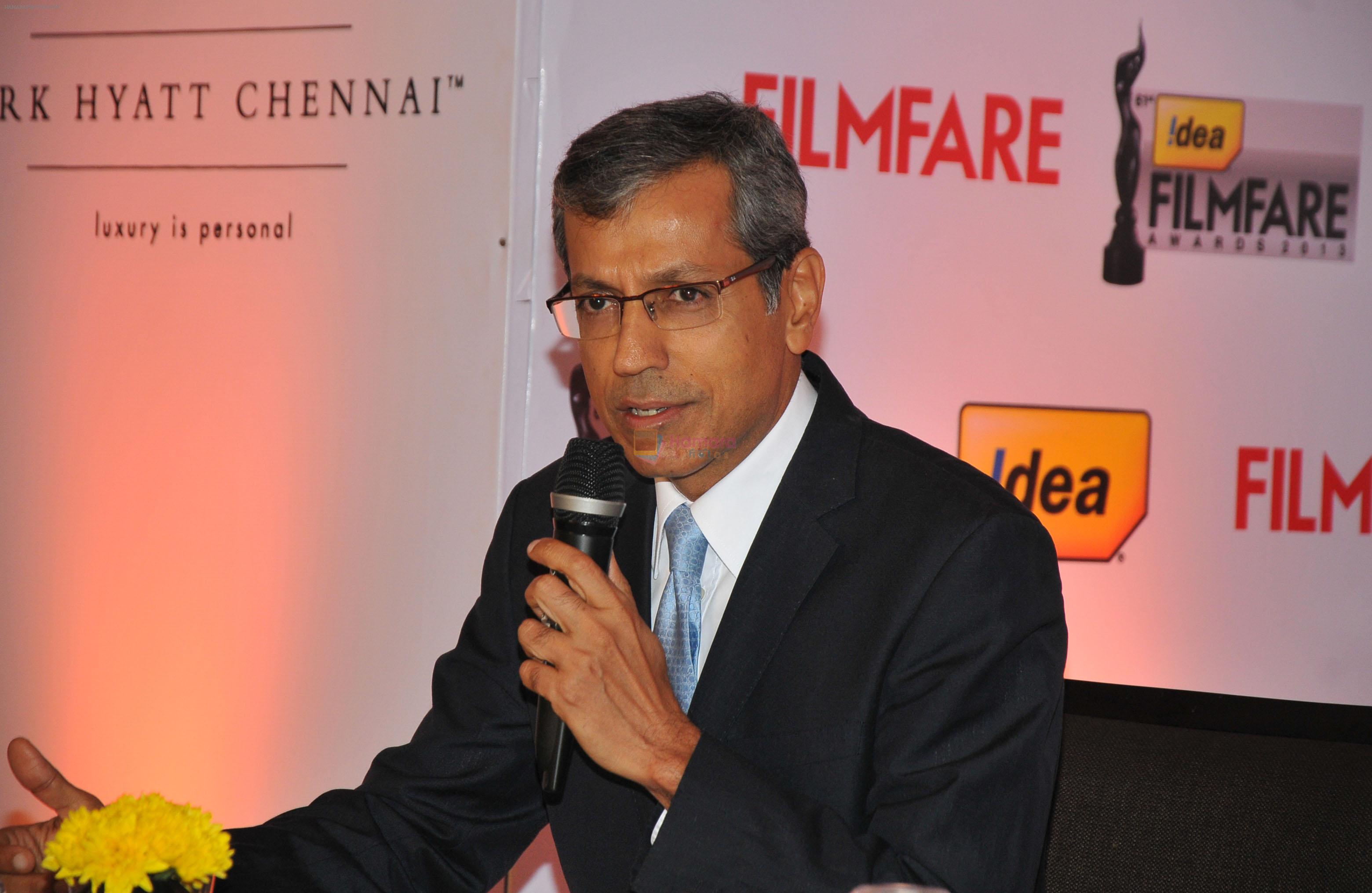 Mr. Tarun Rai, Chief Executive Officer, Worldwide Media at the _61st Idea Filmfare Awards 2013_ Press Conference at Park Hyatt Hotel, Chennai.1