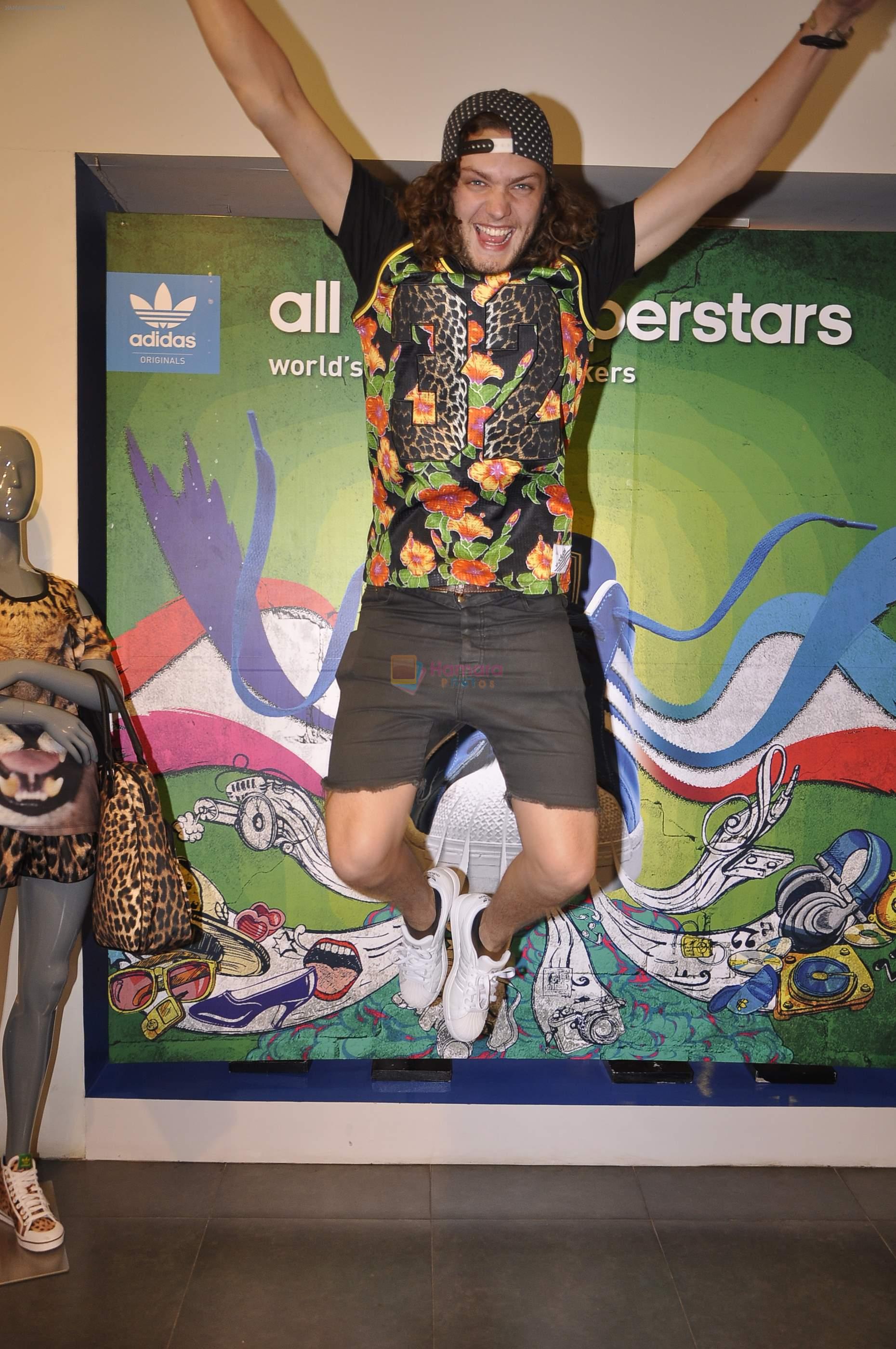 Australian DJ Thomas Jack snapped at Adidas showroom at Palladium on 21st June 2014