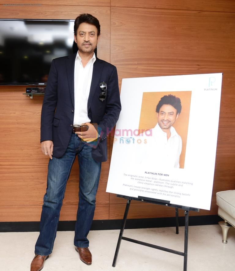 Irrfan Khan Chooses Platinum and Unveils Abaran's Season's Collection of Platinum Jewellery for Men on 27th June 2014