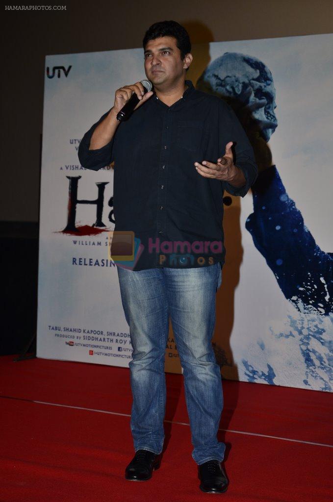 Siddharth Roy Kapur at the promotion of Haider on 8th July 2014