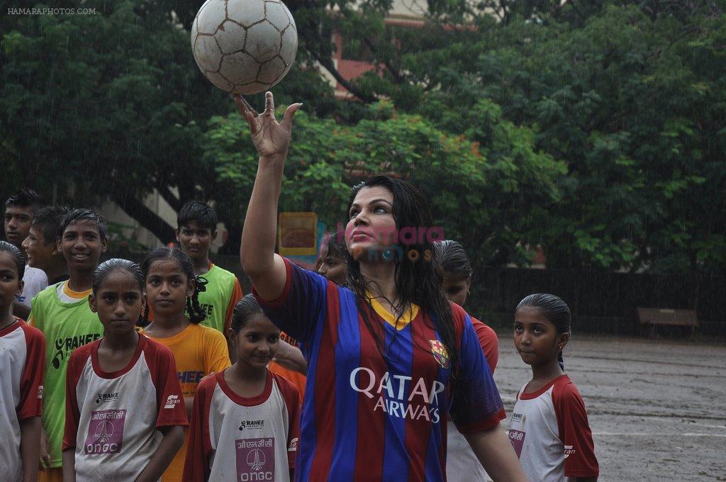 Rakhi Sawant's soccer match with Carylta soccer match for underprivileged kids in Malad on 10th July 2014