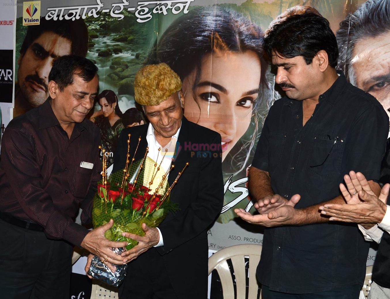 A K Mishra , Khayyam Ji, Yashpal Sharma at the Press Conference of movie Bazaar E Husn in Mumbai on 11th July 2014