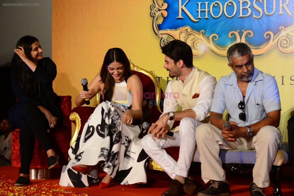 Sonam Kapoor, Fawad Khan, Rhea Kapoor, Shashanka Ghosh at Khoobsurat trailor launch in Mumbai on 21st July 2014