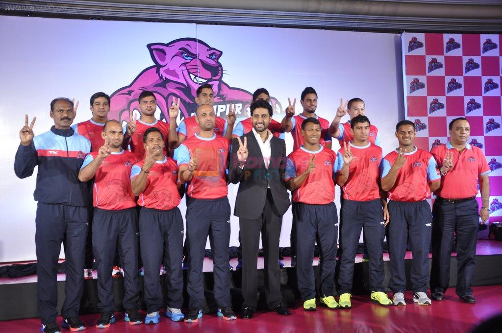 Abhishek Bachchan announces his kabbadi team  Jaipur Pink Panthers in ITC Parel, Mumbai on 25th July 2014