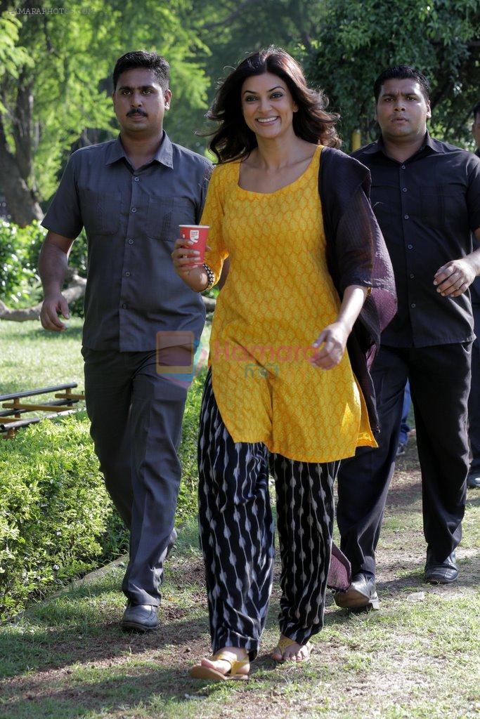 Sushmita Sen snapped shooting in Kolkatta on 26th July 2014