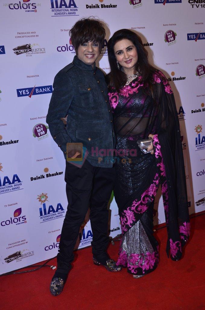 Poonam Dhillon, Rohit Verma at IIAA Awards in Filmcity, Mumbai on 27th July 2014