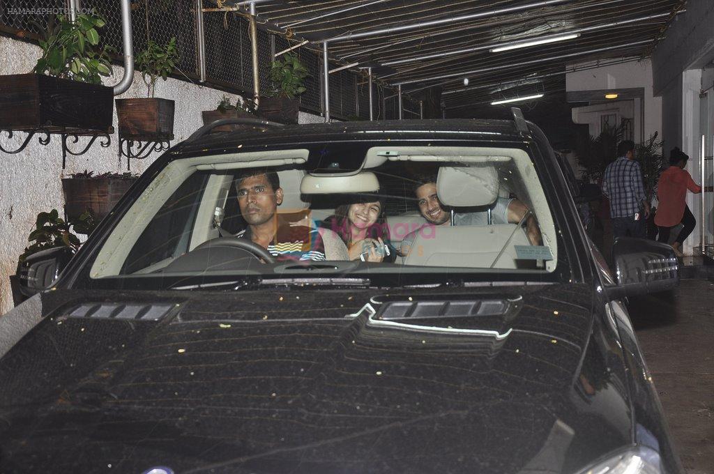 Alia Bhatt, Sidharth Malhotra snapped in Sunny Super Sound, Mumbai on 30th July 2014