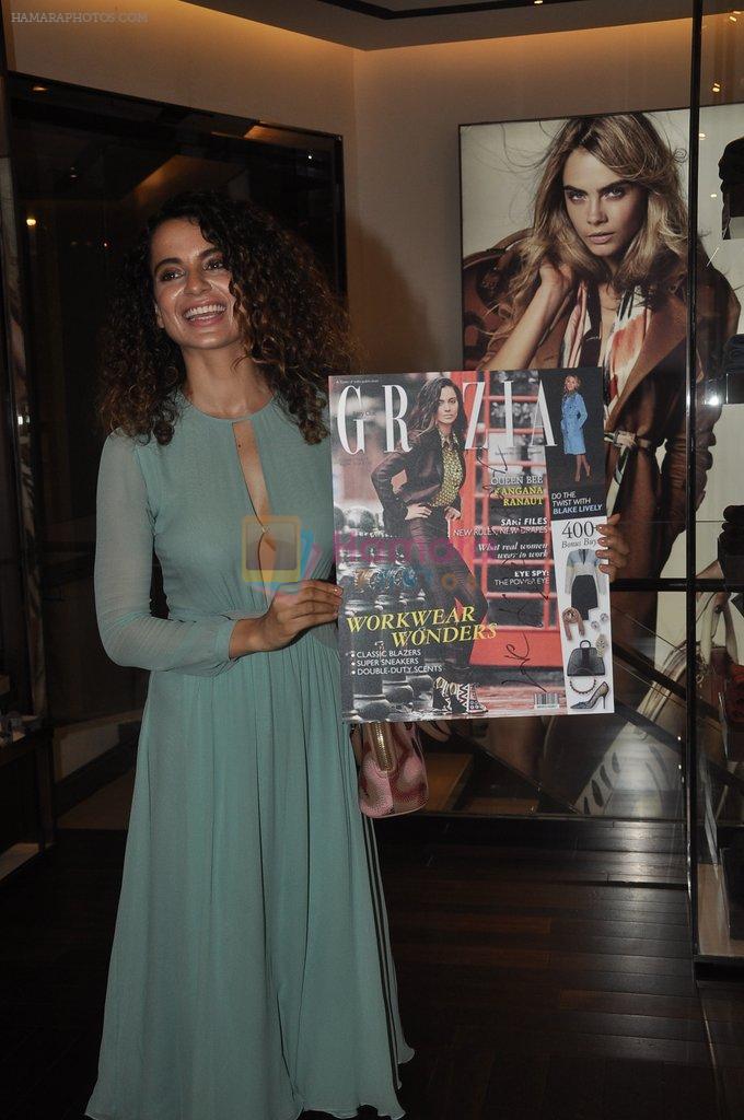 Kangana Ranaut at Grazia cover launch in Palladium, Mumbai on 1st Aug 2014