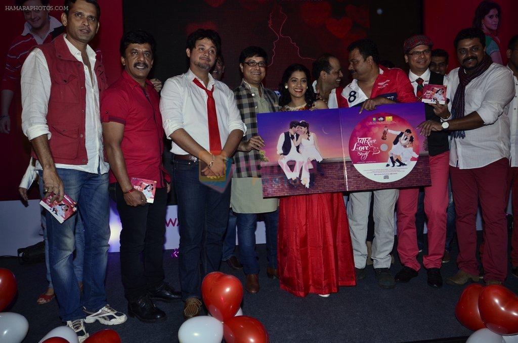 Sai Tamhankar, Swapnil Joshi, Sachin Pilgaonkar, Vikram Bhatt at Vikram Bhatt's Pyaar Vali Love Story film launch in The Club on 4th Aug 2014