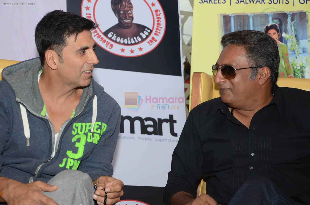 Akshay Kumar, Prakash Raj at the promotion of movie It's entertainment in south on 4th Aug 2014