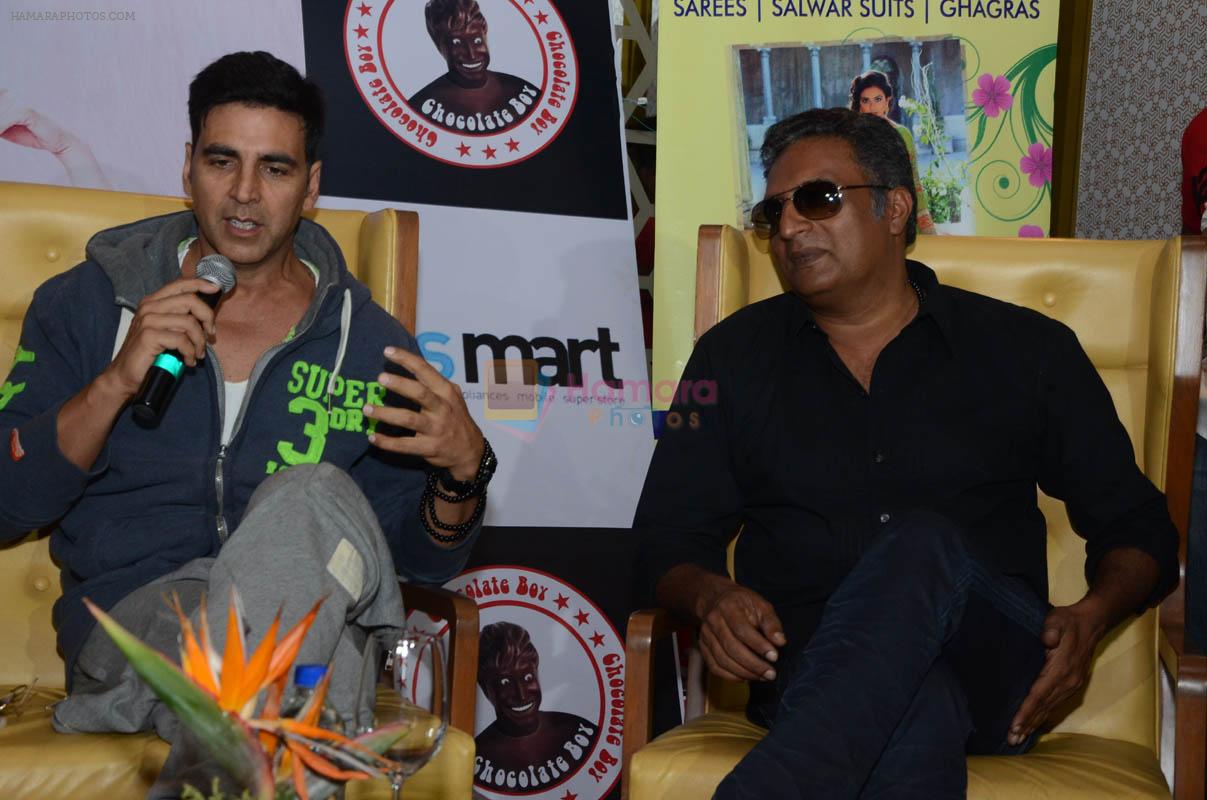 Akshay Kumar, Tamannaah Bhatia, Prakash Raj at the promotion of movie It's entertainment in south on 4th Aug 2014