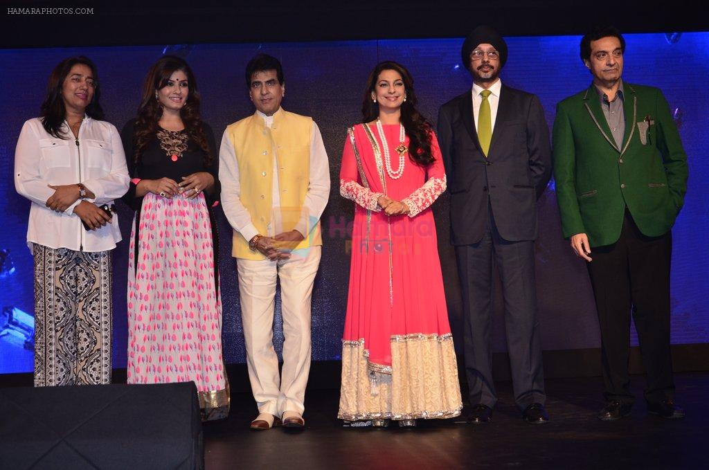 Juhi Chawla, Raveena Tandon, Dheeraj Kumar, Anu Ranjan, Jeetendra at Sony Pal launch in Taj Land's End on 7th Aug 2014