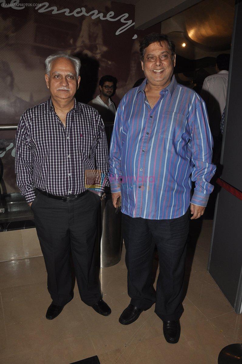 Ramesh Sippy, David Dhawan at Premiere of The 100 foot journey hosted by Om Puri in PVR, Mumbai on 7th Aug 2014