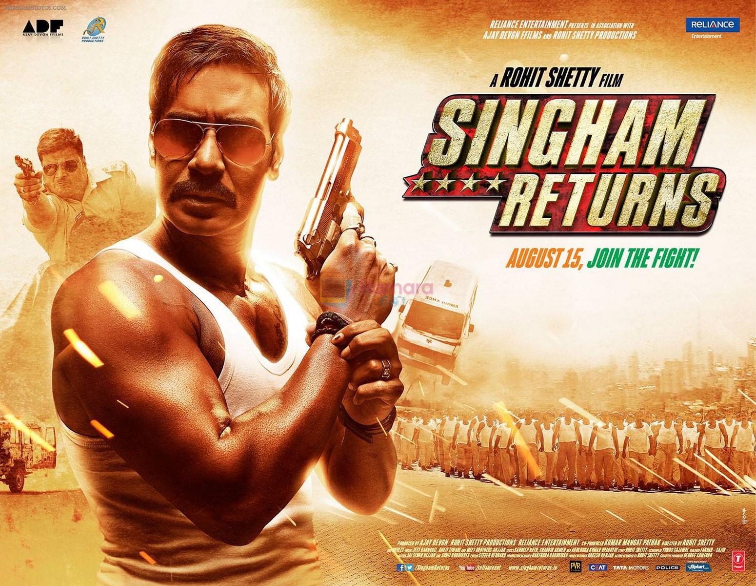 Ajay Devgan in the still from movie Singham Returns
