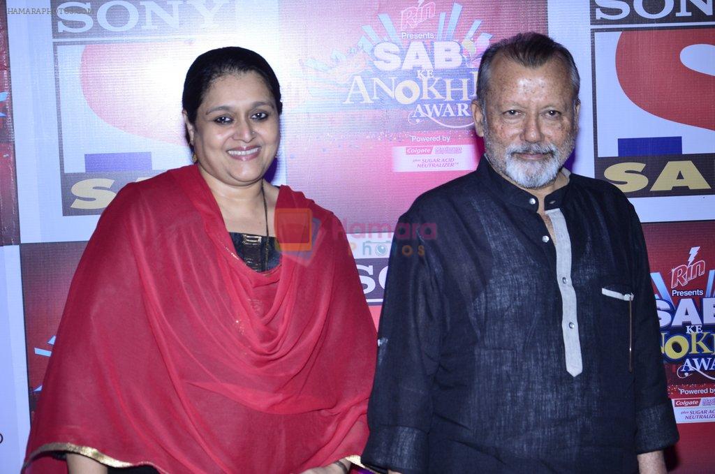 Pankaj Kapur, Supriya Pathak at SAB Ke anokhe awards in Filmcity on 12th Aug 2014