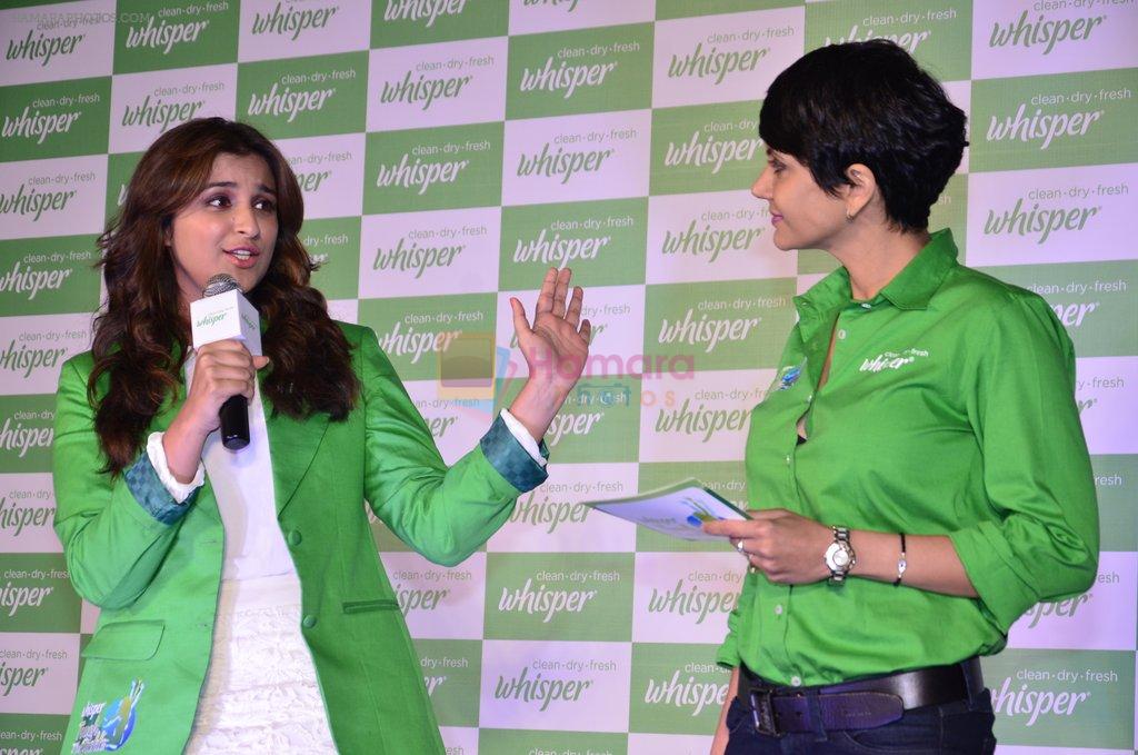 Parineeti Chopra, Mandira Bedi at Whisper event in ITC Parel on 12th Aug 2014