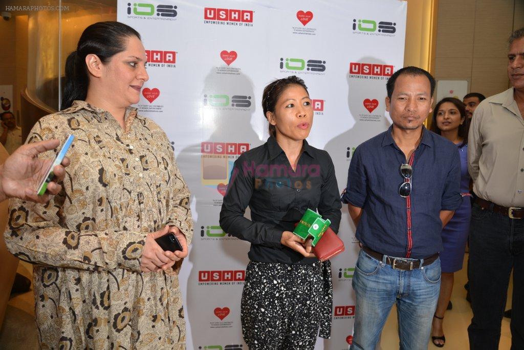 Mary Kom at The Hab promoted by Usha international in Khar, Mumbai on 13th Aug 2014