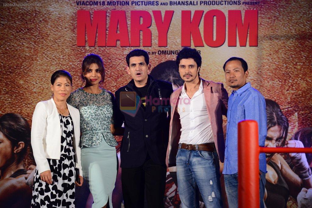 Omung Kumar, Priyanka Chopra, Mary Kom, Darshan Kumaar at Mary Kom music launch presented by Usha International in ITC Grand Maratha on 13th Aug 2014