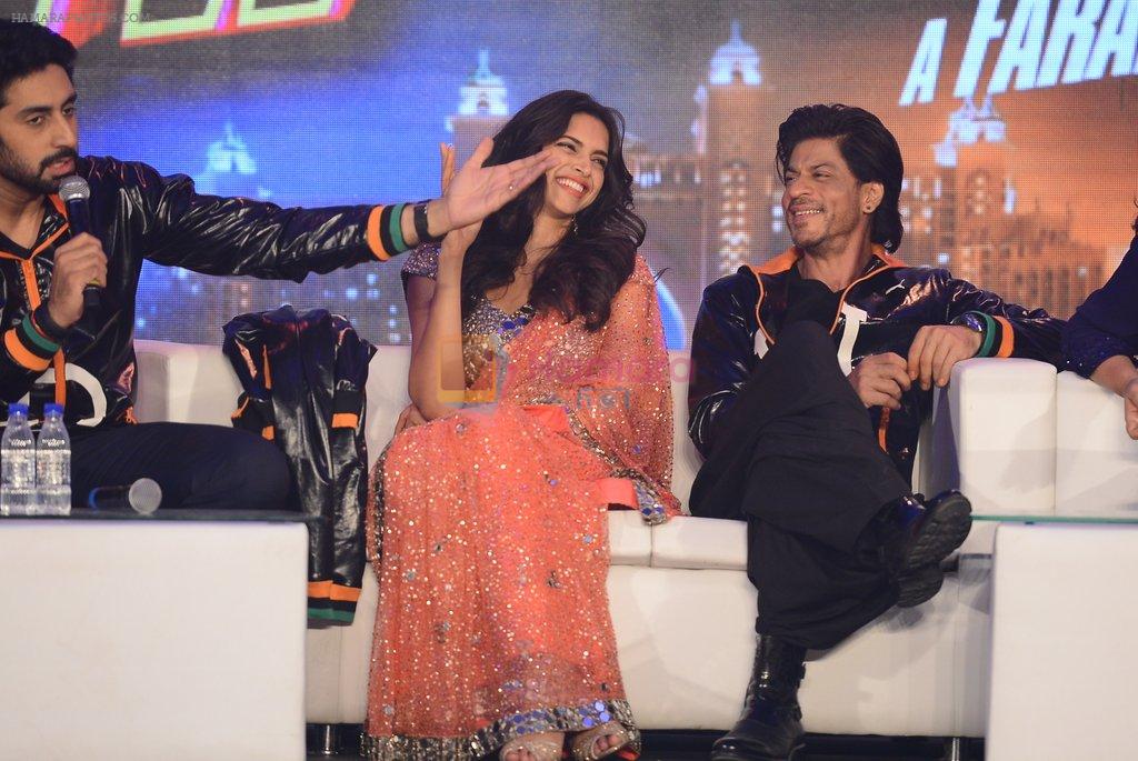 Shahrukh, Deepika, Abhishek at the Trailer launch of Happy New Year in Mumbai on 14th Aug 2014
