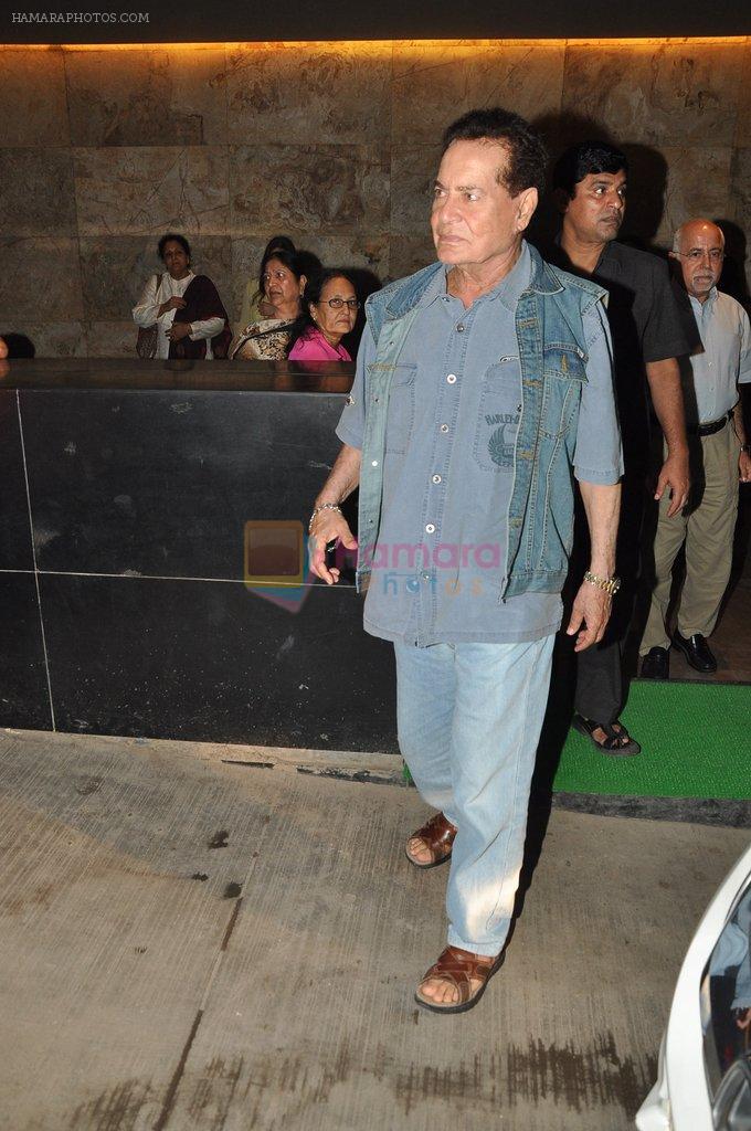 Salim Khan at Singham Returns screening in Lightbox on 16th Aug 2014
