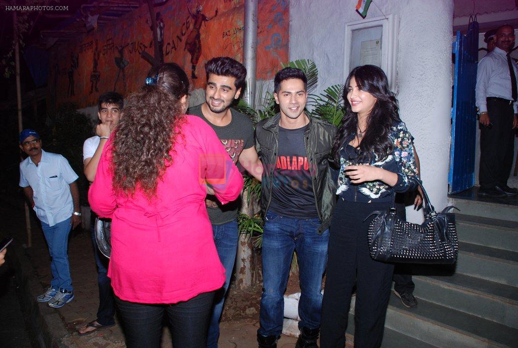 Varun Dhawan, Arjun Kapoor,Shruti Hassan at Badlapur wrap up bash in Olive, Mumbai on 17th Aug 2014