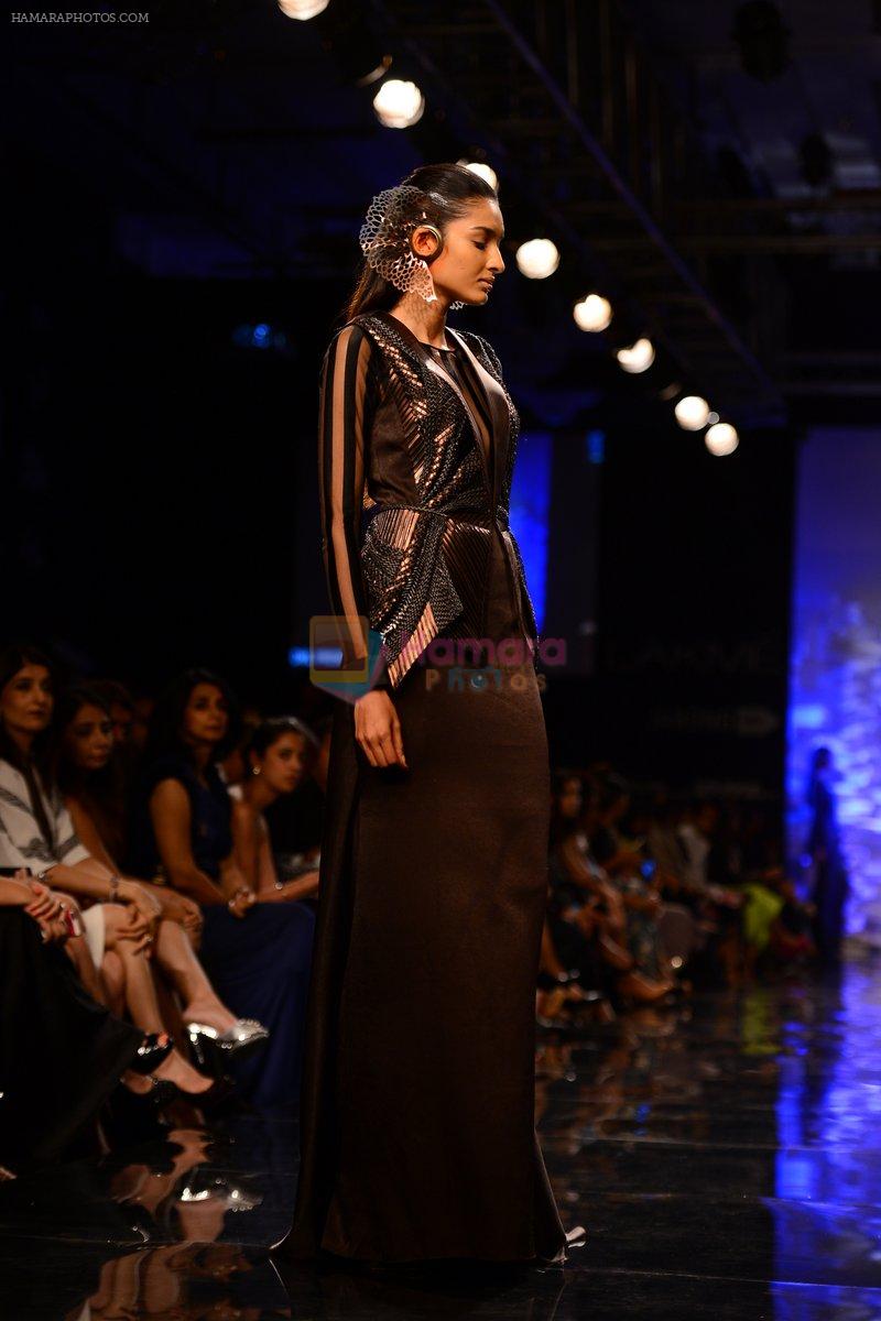 Model walk the ramp for Amit Aggarwal at Lakm� Fashion Week Winter Festive 2014 Day 1 on 19th Aug 2014