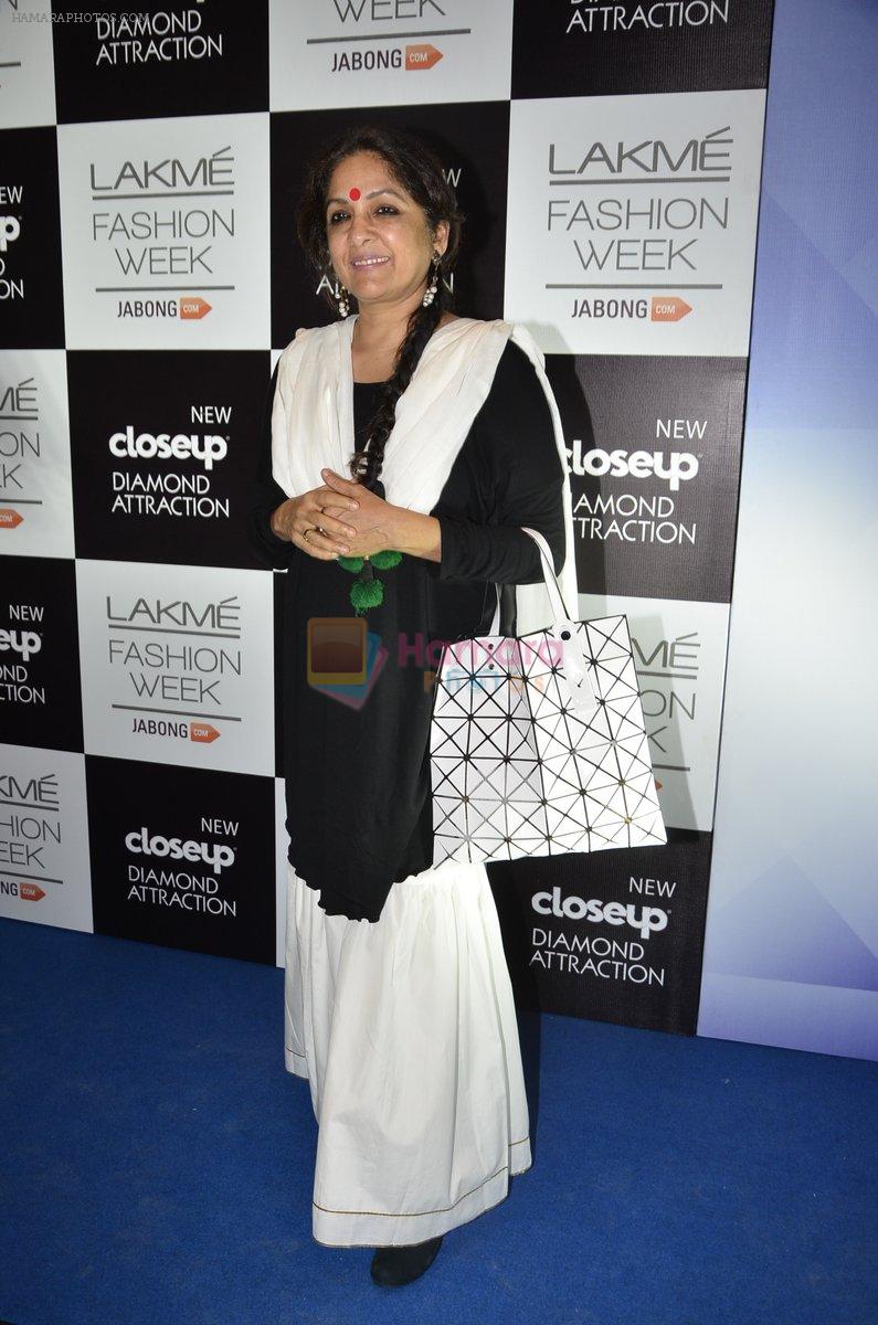 Neena Gupta on Day 1 at Lakme Fashion Week Winter Festive 2014 on 19th Aug 2014