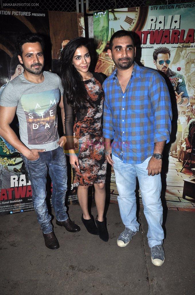 Emraan Hashmi, Humaima Malik, Kunal Deshmukh at Raja Natwarlal Special Screening in Sunny Super Sound on 26th Aug 2014